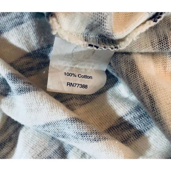 J. Crew Women Navy Off White Ivory Scoop Neck Top M - Picture 4 of 5